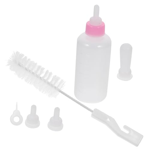 HEMOTON Haustier Fütterungsflasche für Welpen und Kätzchen Teiliges Kit aus Lebensmittelechtem Tragbar und Leicht zu Reinigen für Neugeborene und Kleine Tiere von HEMOTON