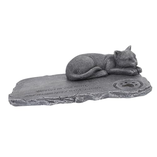 HEMOTON Haustier Gedenkstein Haustier Gedenkstein Katzen Gedenkstatue Katzen Gedenkstein Haustier Stein Katzen Statue Haustier Gedenksteine Gedenkstein Markierung Haustier von HEMOTON