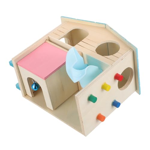 HEMOTON Hamster Spielhaus mit Rutsche Holz Spielplatz für Kleintiere Kletterzubehör mit Leiter Gemütliches Hamsterversteck Haustierhaus aus Holz HEMOTON Hamster Spielhaus mit Rutsche Holz Spielplatz für Kleintiere Kletterzubehör mit Leiter Gemütliches Hamsterversteck Haustierhaus aus Holz von HEMOTON