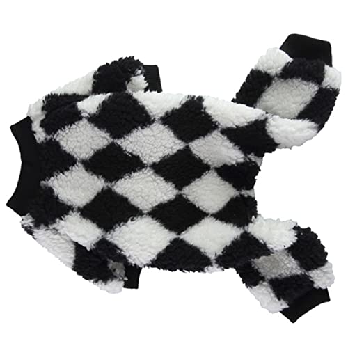 HEMOTON Haustier-Pyjama Hunde Bademäntel Hundekleidung Für Welpe Beine Kostüm Party Groß Klein Karierter Hundepyjama Tragbare Hundebekleidung Schöner Hundepyjama Flanell von HEMOTON