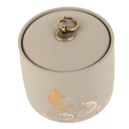 HEMOTON Haustier Urne Pet Memorial Urne Haustier-Asche-Urne Mini-Andenken-Urne tierurne Keramik Urne Mini-Urne aus Keramik für Haustiere Urne für die Einäscherung von Haustieren Light Grey von HEMOTON