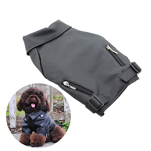 HEMOTON Haustierbekleidung Hunde Welpenjacke Mit Reißverschluss Hund Wintermantel Kalt Hund Coole Weste Pu-Mantel Warme Kleidung Weste Wintermantel Warmmantel Kleiner Mantel Black HEMOTON Haustierbekleidung Hunde Welpenjacke Mit Reißverschluss Hund Wintermantel Kalt Hund Coole Weste Pu-Mantel Warme Kleidung Weste Wintermantel Warmmantel Kleiner Mantel Black von HEMOTON