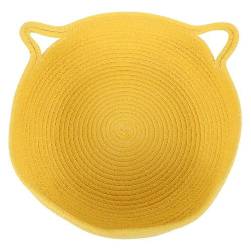 HEMOTON Haustierbett Katzenbett waschbar Baumwolle klein Hundebett katzenhaus katzenkorb katzenkörbchen Schlafnest für Haustiere Schlafbett für Katzen ruhendes Nest Baumwollseil Yellow HEMOTON Haustierbett Katzenbett waschbar Baumwolle klein Hundebett katzenhaus katzenkorb katzenkörbchen Schlafnest für Haustiere Schlafbett für Katzen ruhendes Nest Baumwollseil Yellow von HEMOTON