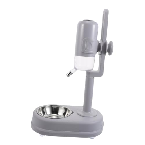 HEMOTON Haustierdiät Fressnapf Für Hundefutter Katzenfutterschale Katzenfutter Automatisch Wassernapf Für Haustiere Futternapf Für Hunde Wasserspender Für Kätzchen Grey Rostfreier Stahl von HEMOTON