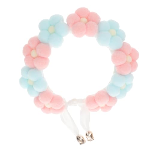 HEMOTON Haustierhalsband Farbe Körperpflege Weiche Katzenhalsbänder Schild Welpenhalsband u Stichworte Zubehör Haustierhalsbänder Für Katzen Blumen- Blumenkatze Kragen Schnalle Garn Blau von HEMOTON