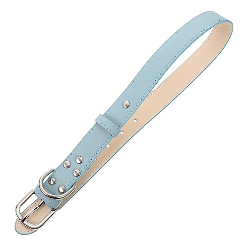 HEMOTON Haustierhalsband Hunde Kleine Anhänger Verstellbar Mit Namen Für Hundehalsbänder Sicherheitsschnalle Reflektierendes Haustier Positionierungshalsband Pu Blau von HEMOTON