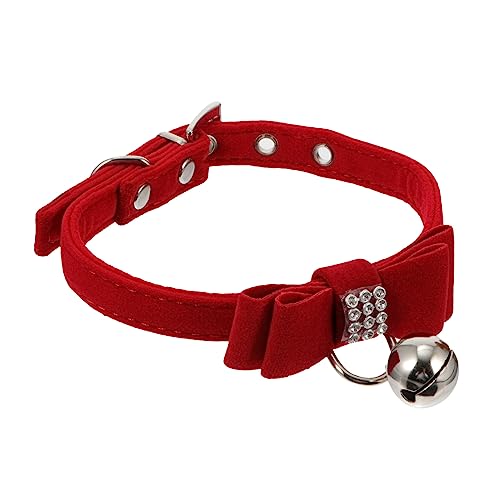 HEMOTON Haustierhalsband Hundehalsbänder Große Kleine Katzen Hundeglockenhalsband Welpenhalsband Kätzchenglockenhalsband Welpenglockenhalsband Welpenschleifenhalsband von HEMOTON