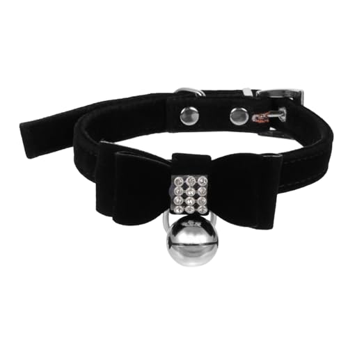 HEMOTON Haustierhalsband Mit Süßem Strass Für Hunde Katzen Glöckchenhalsband Und Haustierzubehör Kleine Anhänger Kätzchenhalsbänder Haustierhalsband Mit Schleife Welpen von HEMOTON