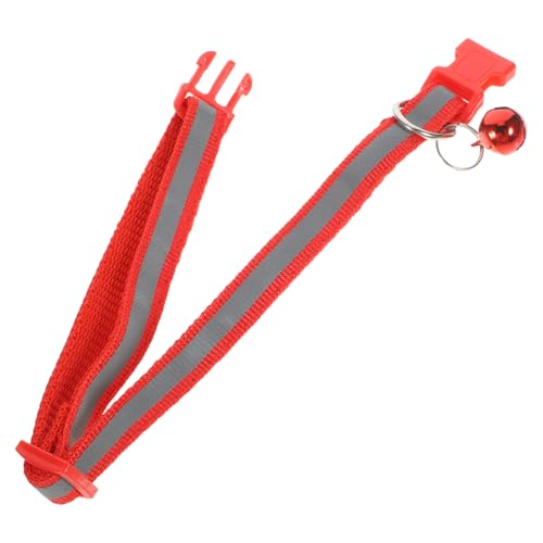 HEMOTON Haustierhalsband Urlaub Welpenhalsband Kragen Hund Stilvoll Weihnachtsmann Glocken weihnachtsdeko Katzenhalsband Weihnachtszubehör für Haustiere Filzstoff rot Zufällige Farbe von HEMOTON