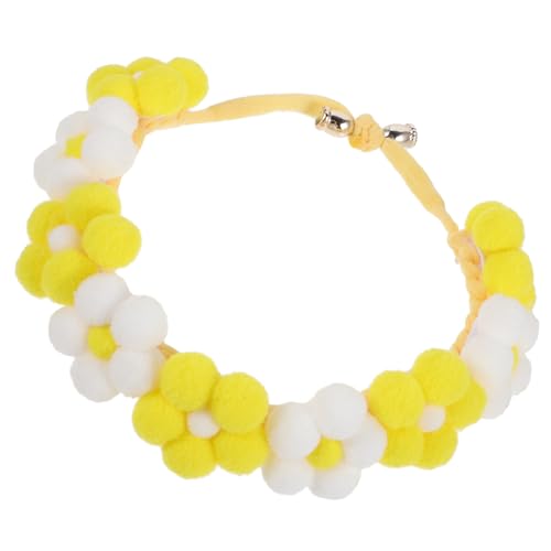 HEMOTON Haustierhalsband Welpen-id-Halsband Gestrickter Kragen Für Haustiere Kleiner Kätzchenkragen Dekoratives Hundehalsband Gestrickter Haustierkragen Welpen Garn von HEMOTON