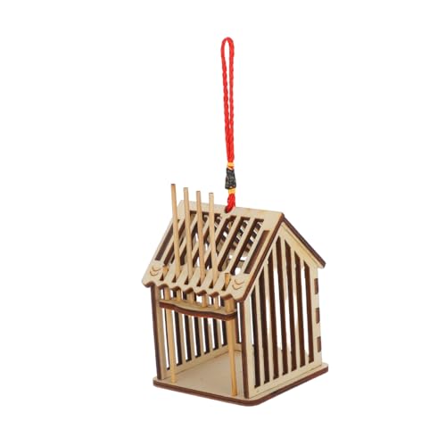 HEMOTON Holz Grillen-käfig Zum Aufhängen Reptilien-futterspender Behälter Für Lebende Grillen Zuchtbox Für Heuschrecken Tragbarer Heuschrecken-Halter Für Haushalt von HEMOTON