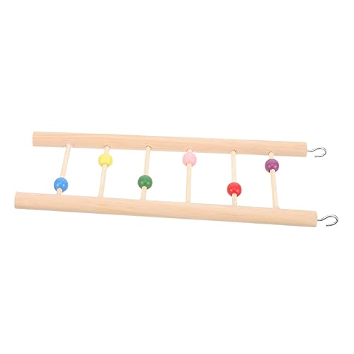 HEMOTON Holz Hängen Leiter Vogel Klettern Spielzeug Sittich Trainingsleiter Trittleiter Kletter-trittleiter Holzleiter Leiterspielzeug von HEMOTON