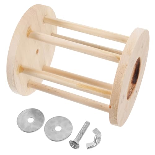 HEMOTON Holz Futterstation für Kleintiere Einstellbarer Gras Rack mit Zaun Design für Hamster Kaninchen Meerschweinchen Chinchilla zur Futterreduzierung und Käfigmontage von HEMOTON