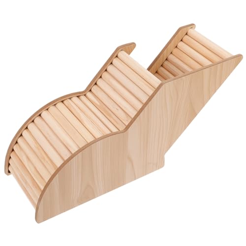 HEMOTON Holz Hamster Versteck Kletter Hamsterhaus mit Tunnel Bissfestes Hamster für Kleintiere Sorgt für und Wohlbefinden im Käfig zu Reinigen und Pflegen von HEMOTON