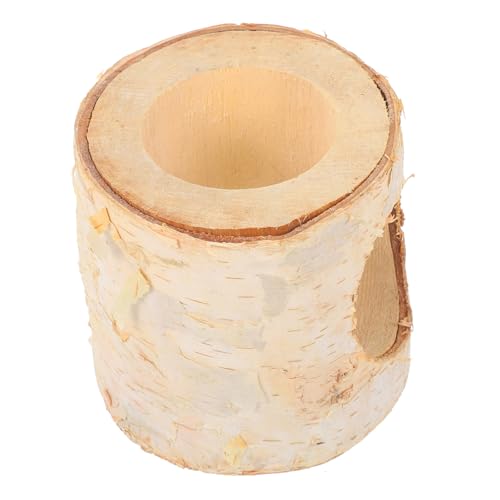 HEMOTON Holz Hamster Verstecktunnel für Kleintiere Birkenbaum Tunnel Bissbeständig für Hamster Meerschweinchen und Chinchillas Fördert Erkundung und Spielspaß im Käfig von HEMOTON