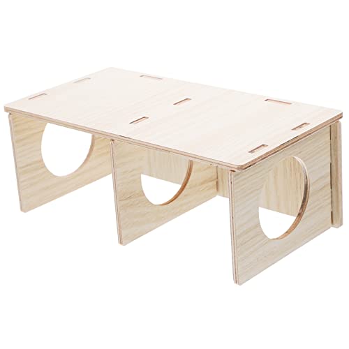 HEMOTON Holz Hamsterhaus für Nagetiere Sicheres Meerschweinchen Versteck Käfigdekor Komfortable Holzkabine für Hamster und Chinchillas HEMOTON Holz Hamsterhaus für Nagetiere Sicheres Meerschweinchen Versteck Käfigdekor Komfortable Holzkabine für Hamster und Chinchillas von HEMOTON