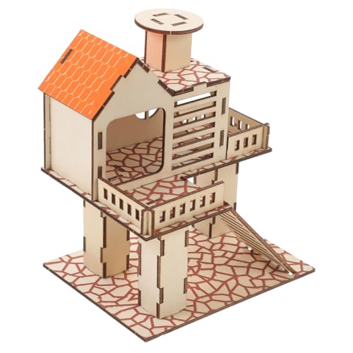 HEMOTON Holz Hamsterhaus mit Kletterleiter Mehrkammern Versteck für Zwerghamster Rennmäuse und Kleine Haustiere für Spiel und im Innenbereich HEMOTON Holz Hamsterhaus mit Kletterleiter Mehrkammern Versteck für Zwerghamster Rennmäuse und Kleine Haustiere für Spiel und im Innenbereich von HEMOTON