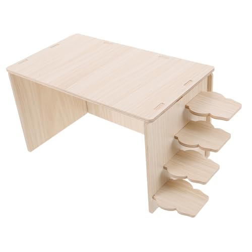 HEMOTON Holz Hamsterhaus mit Leiter Solides Versteck für Kleintiere Dekorativ und Funktional für Hamster und Meerschweinchen von HEMOTON