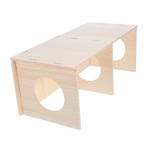 HEMOTON Holz Hamsterhaus mit Mehreren Kammern Abnehmbarer Tunnel Langlebiges Versteck aus Massivem Holz für Kleine Haustiere Einfach zu Montieren Stilvolles Heimdekor für Hamster Mäuse HEMOTON Holz Hamsterhaus mit Mehreren Kammern Abnehmbarer Tunnel Langlebiges Versteck aus Massivem Holz für Kleine Haustiere Einfach zu Montieren Stilvolles Heimdekor für Hamster Mäuse von HEMOTON