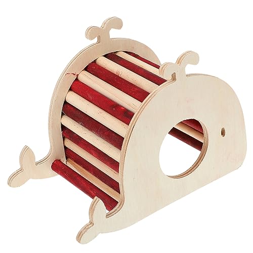 HEMOTON Holz Hamsterhaus mit Treppe Versteckspielzeug für Hamster und Chinchillas Dekoratives Tierheim für Käfige DIY Freundlich Sicherer Rückzugsort von HEMOTON