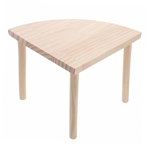HEMOTON Holz Hamsterplattform Zweistöckig Spiel und Kletterplattform für Hamster Meerschweinchen und Kleine Haustiere Sicherer Spielplatz für Zwerghamster und Chinchillas Langlebiges von HEMOTON