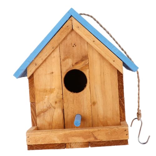 HEMOTON Holz Vogelfutterspender Zum Aufhängen Für Außenbereich Vogelfutterkäfig Hängendes Vogelfutterhaus Futterständer Für Kleine Vögel HEMOTON Holz Vogelfutterspender Zum Aufhängen Für Außenbereich Vogelfutterkäfig Hängendes Vogelfutterhaus Futterständer Für Kleine Vögel von HEMOTON