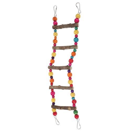 HEMOTON Holzvogelspielzeug Haustier Papageienspielzeug Barsch Vogelkäfig Zubehör für natürlich Bunte Papageienleiter Vogel kletterleiter Papagei-Kletterleiter- hölzern HEMOTON Holzvogelspielzeug Haustier Papageienspielzeug Barsch Vogelkäfig Zubehör für natürlich Bunte Papageienleiter Vogel kletterleiter Papagei-Kletterleiter- hölzern von HEMOTON