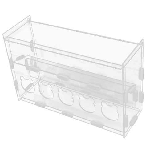 HEMOTON Hühnerfutterautomat Hühnerwasserspender Hühnerfutternapf Hühnerzubehör Für Hühner Futterautomaten Hühnerfutterautomat Vögel Futternapf Hühnerwasserhalter Transparentes Acryl von HEMOTON