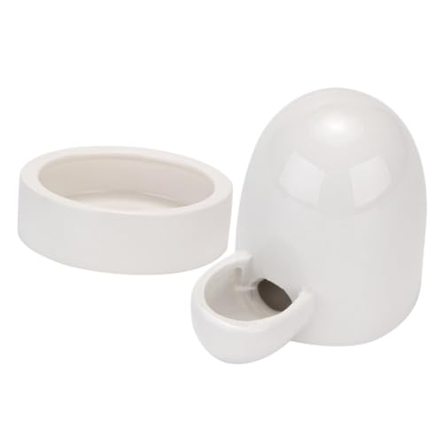 HEMOTON Hühnerfutterspender und Geflügeltränke Keramik Futternapf und Wasserspender für Geflügel Einfache Reinigung und Handliche für Hühner und Andere Vögel von HEMOTON