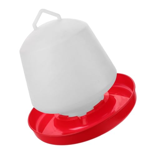 HEMOTON Hühnerfuttertrog mit Spritzschutz Praktischer Futternapf für Geflügel für Hühner Gänse und Tauben zu Reinigen und Langlebig Fassungsvermögen von HEMOTON