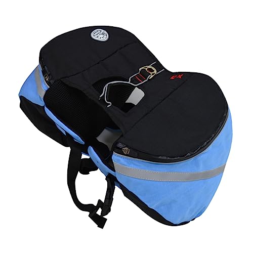 HEMOTON Hunde Rucksack Tasche Einstellbarer Hund Hunderucksäcke im Freien Mittel Reisen Rucksackträger für Welpen Transportbox für Hunde Reiserucksack für Hunde Reiseträger für Welpen Blau von HEMOTON