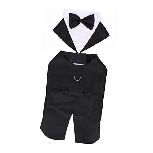 HEMOTON Hundeanzug mit Fliege für Hochzeiten Pet Tuxedo Kostüm für Besondere Anlässe Atmungsaktiv und Leicht zu Reinigen für Feiern und von HEMOTON