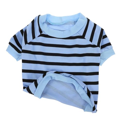 HEMOTON Hundehemd Hundebekleidung hundekleidung Atmungsaktives Hundeshirt Hundepullover Haustiere Hündchen-Shirt Welpenhemd Hundeshirt Atmungsaktive Haustier-Shirts Baumwolle Blue von HEMOTON