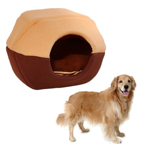 HEMOTON Hundehütte Haustierbett Waschbar Gemütliches Hundesofa Für Kleine Und Mittelgroße Tierbedarf Winter Warm S von HEMOTON