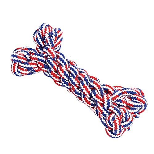 HEMOTON Hundekauspielzeug aus Leinenseil Mini Knochen Design Robustes Beißspielzeug zur Beschäftigung und Zahnpflege Farblich Sortiert für Welpen und Ausgewachsene Hunde Fördert von HEMOTON