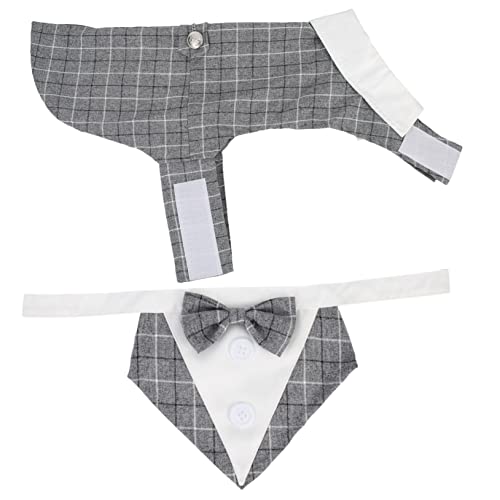 HEMOTON Hundekleid klein Haustier formeller Verschleiß lang Kostüme für Hunde tragen Smokinghund Welpe Smoking Hundetuxedo für Hochzeit Smoking-Hundekostüm Polyester Grey HEMOTON Hundekleid klein Haustier formeller Verschleiß lang Kostüme für Hunde tragen Smokinghund Welpe Smoking Hundetuxedo für Hochzeit Smoking-Hundekostüm Polyester Grey von HEMOTON