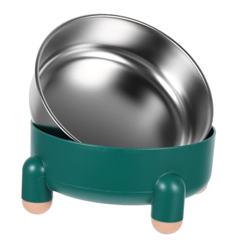 HEMOTON Hundenapf Katzennapf Haustiernapf hundeerzogene näpfe kleine Hundenäpfe Nicht -Slip -Hundeschalen Futternapf für Hunde Tiernahrungsschalen Hund wassernapf Rostfreier Stahl Green von HEMOTON
