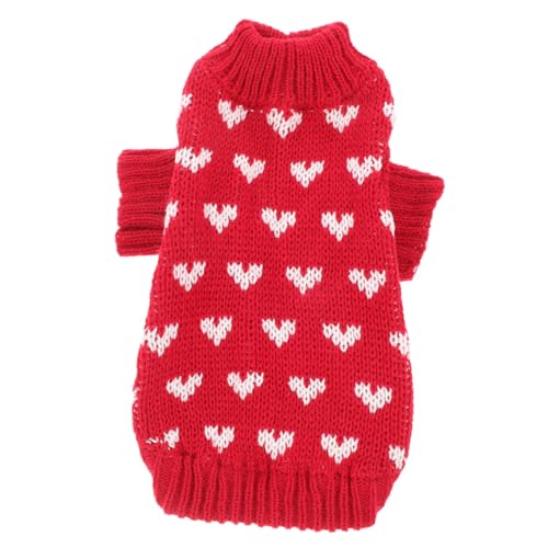 HEMOTON Hundepullover Herzmuster für Kleine Hunde Roter Winterpullover für Haustiere Bequeme und Stilvolle Hundekleidung XL Maschinenwaschbar und Leicht Anzuziehen HEMOTON Hundepullover Herzmuster für Kleine Hunde Roter Winterpullover für Haustiere Bequeme und Stilvolle Hundekleidung XL Maschinenwaschbar und Leicht Anzuziehen von HEMOTON