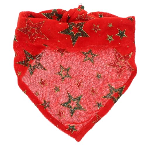 HEMOTON Hundeschal Weihnachten Tragbares Dreieckiges Hundehalstuch Waschbar Speicheltuch Für Festliche Dekoration Für Haustiere Für Partys von HEMOTON