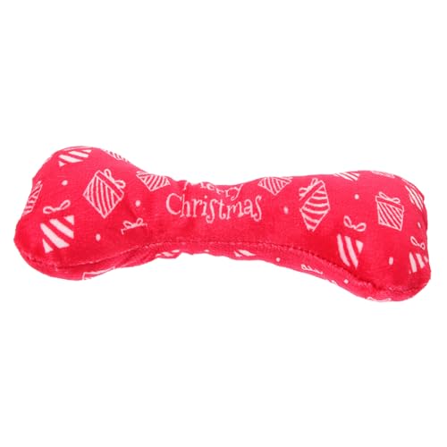 HEMOTON Hundespielzeug zu Weihnachten Hundespielzeug in großen Mengen Hundekauspielzeug kauen Beißspielzeug für Hunde klein Outdoor Hundekundige Welpenzahnen Plüsch rot von HEMOTON