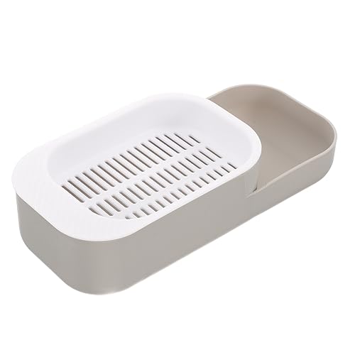 HEMOTON Hydroponische Katzengras Pflanzbox Soilless Katzen Snack Anzucht Leichtes Indoor Cat Grass Planter Kreative Pflanzbox für Haustiere Hellgrau von HEMOTON
