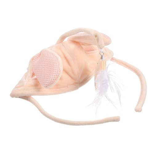 HEMOTON Interaktives Katzenspielzeug mit Kopfdesign Atmungsaktiv und Bequem Fördert Bewegung und Spiel für Kätzchen Teaser für Drinnen und Rosa von HEMOTON