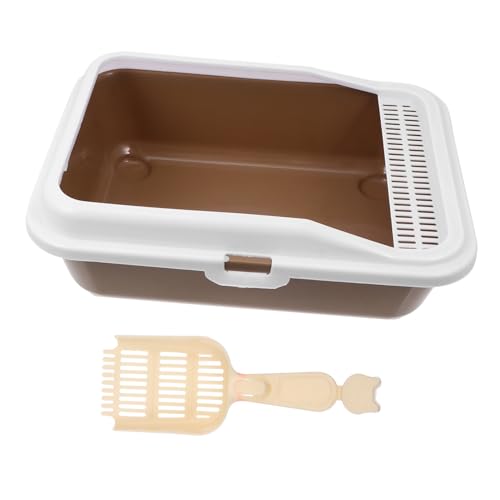HEMOTON Kasten Katzentoilette Mülleimer Katzenstreu Scoop Haustier Pads Katzenboxen Für Wohnungskatzen Plaudern Tablett Wurf Desodorierungsmittel Drinnen Katzenstreu Töpfchen Sport Coffee von HEMOTON