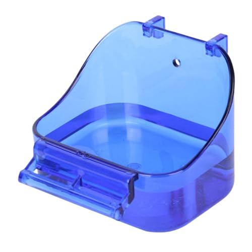 HEMOTON Kasten Vogeltränkekasten Käfig Für Nymphensittiche Futterbecken Für Papageien Papageidusche Vogelbad Für Papageien Badewanne Für Haustiere Hühnerfutter Papagei Badewanne Blue Pp von HEMOTON