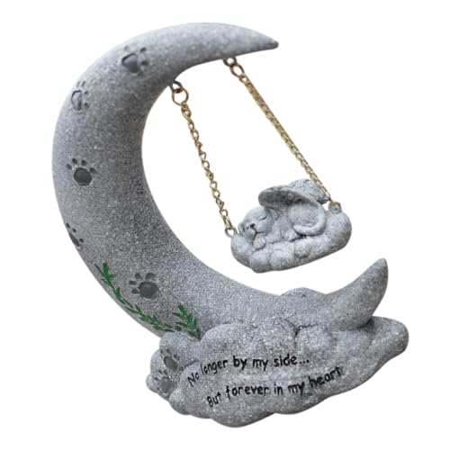 HEMOTON Cat Moon Shaped Pet Memorial Stone Kreative Katzen Grabsteine Aus Langlebigem Kunstharz Für Garten Und Tiergedenken Einzigartige Erinnerung An Verstorbene Katzen HEMOTON Cat Moon Shaped Pet Memorial Stone Kreative Katzen Grabsteine Aus Langlebigem Kunstharz Für Garten Und Tiergedenken Einzigartige Erinnerung An Verstorbene Katzen von HEMOTON