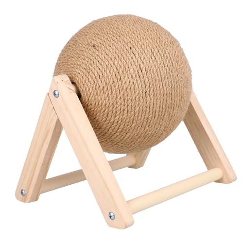 HEMOTON Sisalball Für Katzen Zum Kratzen Und Spielen Kugelförmiges Spielzeug Für Haustiere Heimtierzubehör Braun Langlebig Und Robust von HEMOTON