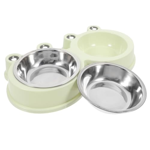 HEMOTON Katzen- und Hundenapf hundezubehör katzenfutter Katzennahrung Tierfutterschüssel Hundenahrung süße Hundenäpfe Halter für Hundenapf Katzennapf Wassernapf für Katzen Rostfreier Stahl von HEMOTON