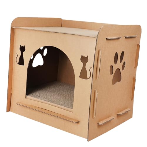HEMOTON Katzenkratzbrett Katzenstreu Karton Katzenhaus Katzenkratzhaus Katzenwellpappe Kratzbrett Katzenwellpappe Katzenbett Für Katzenkratzbrett Katzenhaus Wellpappe HEMOTON Katzenkratzbrett Katzenstreu Karton Katzenhaus Katzenkratzhaus Katzenwellpappe Kratzbrett Katzenwellpappe Katzenbett Für Katzenkratzbrett Katzenhaus Wellpappe von HEMOTON