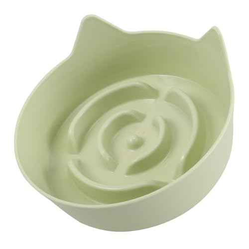 HEMOTON Katzennapf Langsame Fütterer Für Katzen Katzenbedarf Futternapf Für Welpen Kleiner Hundenapf Katzengericht Slow Bowl Feeder Für Hunde Kleiner Futternapf Plastik Light Green von HEMOTON