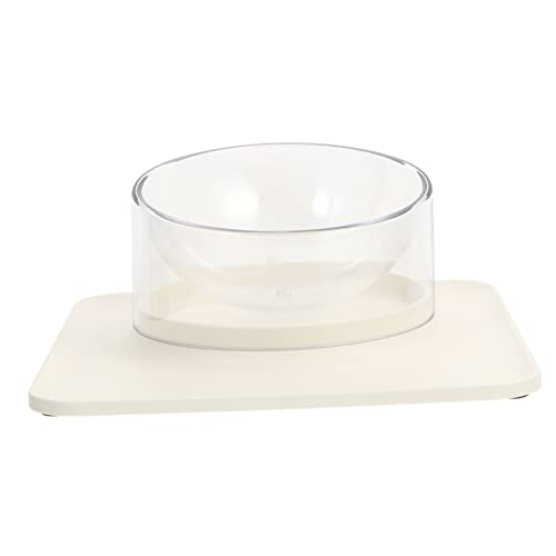 HEMOTON Katzennapf pet Bowl katzenfutter schüssel rostfrei erhöht Futternapf für Haustiere schützen Schnurrbart Essen katzennäpfe Snackschale für Katzen Futterautomat für Katze Magnet Weiß von HEMOTON